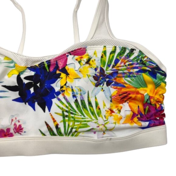 Athleta Womens‎ Swim Bikini Top Size 36 B/C Floral Tropical Mesh Underwire Beach - Picture 4 of 16